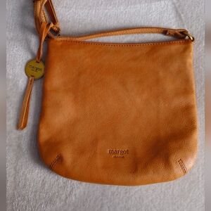 Margot Tan Leather Crossbody Bag